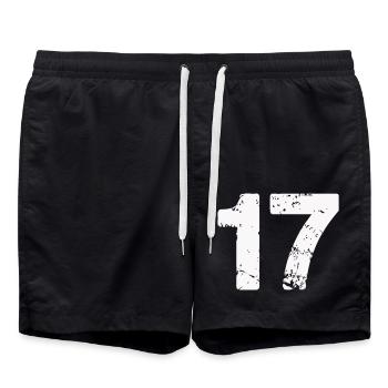 17 - Badeshorts - Schwarz - Vorne - AI Model Male 185 light (185cm)
