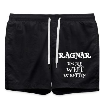 Retter Ragnar - Badeshorts - Schwarz - Vorne - AI Model Male 185 light (185cm)