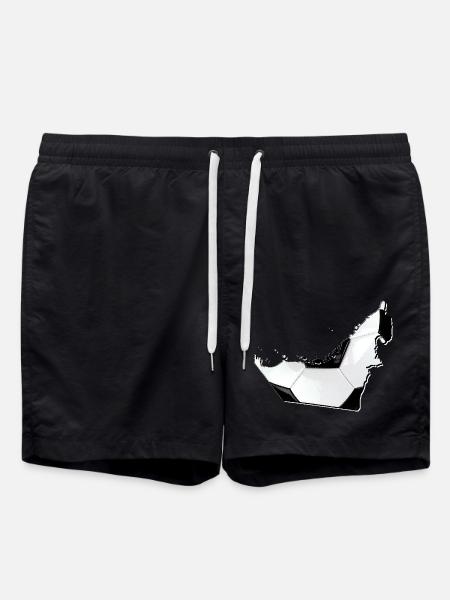 (UAE) Emirates map frames real football - Swim Trunks - black