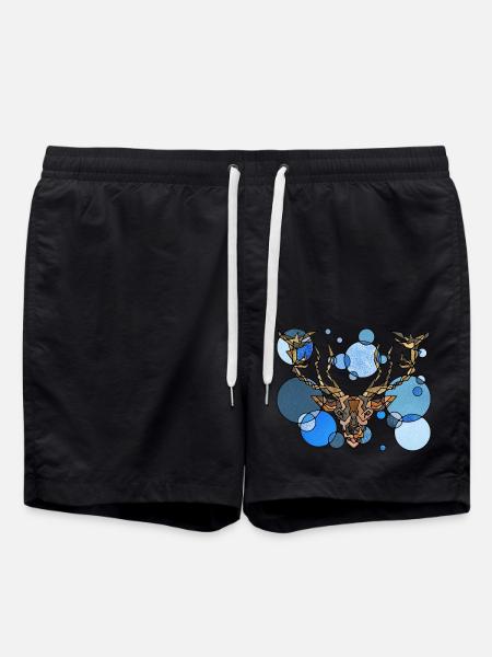 Hirsch Geometry - Swim Trunks - black