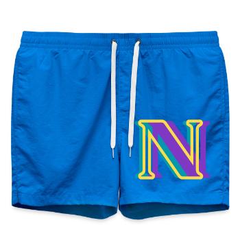 Lettre n multicolore - Short de bain - cobalt blue - Devant