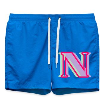 Lettre n multicolore - Short de bain - cobalt blue - Devant