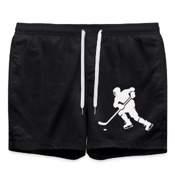 hockey - Short de bain - noir - Devant - AI Model Male 185 light (185cm)