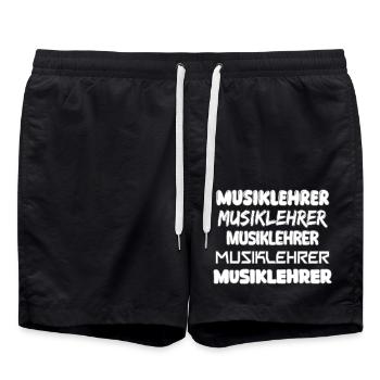 Cadeau pour professeur de musique - Short de bain - noir - Devant - AI Model Male 185 light (185cm)