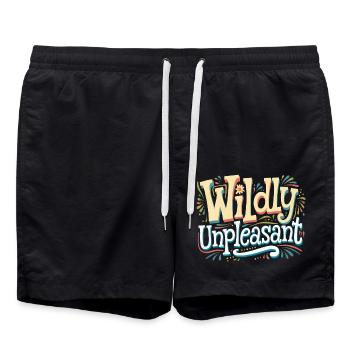 Wildly Unpleasant 6 - Badeshorts - Schwarz - Vorne - AI Model Male 185 light (185cm)