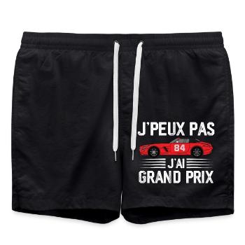Je peux pas j ai grand prix - Short de bain - noir - Devant - AI Model Male 185 light (185cm)