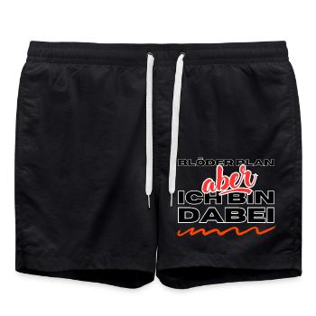 Plan stupide - mais - je suis dedans - Short de bain - noir - Devant - AI Model Male 185 light (185cm)