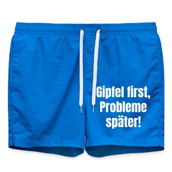 Summit first problems later - Swim Trunks - cobalt blue - Front