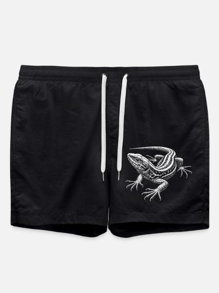 Wall lizard - Swim Trunks - black