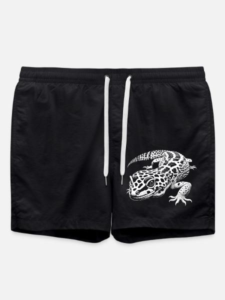 Leopardgecko - Badeshorts - Schwarz