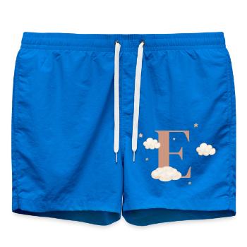 Buchstabe e bewölkt Sterne - Badeshorts - Cobalt blue - Vorne
