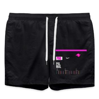 Flugticket Malle - Badeshorts - Schwarz - Vorne - AI Model Male 185 light (185cm)