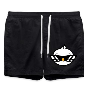 Bird Sunglasses Cool Black Glasses Coolness - Swim Trunks - black - Front - AI Model Male 185 light (185cm)