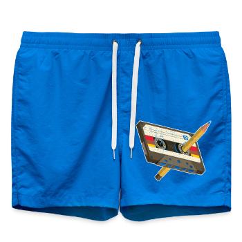 Cassette Costume Party Retro Party 80s - Swim Trunks - cobalt blue - Front