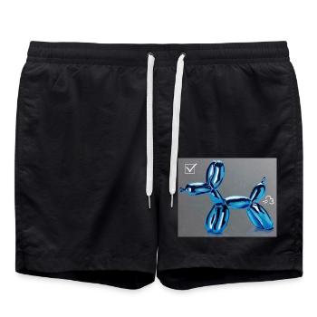 Dog Balloon - Short de bain - noir - Devant - AI Model Male 185 light (185cm)