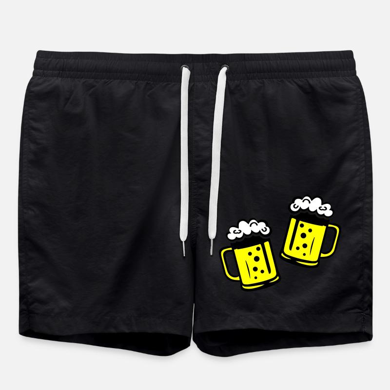 Beer Beer Mug Cheers - Swim Trunks - black