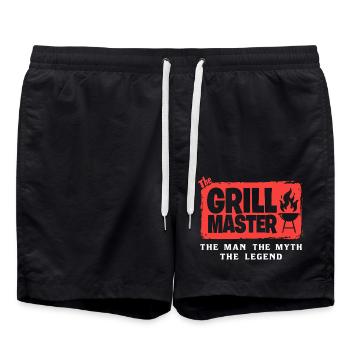 Le dicton culte des grillades Grillmaster BBQ - Short de bain - noir - Devant - AI Model Male 185 light (185cm)
