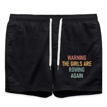 Avertissement : les filles recommencent à ramer - Rudern - Short de bain - noir - Devant - AI Model Male 185 light (185cm)