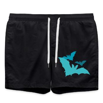 Fledermäuse - Badeshorts - Schwarz - Vorne - AI Model Male 185 light (185cm)