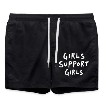 Filles Soutien Filles Amitié - Short de bain - noir - Devant - AI Model Male 185 light (185cm)