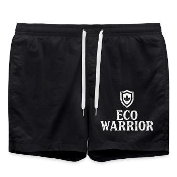 Eco Warrior Nature Conservation Environmental Protection - Swim Trunks - black - Front - AI Model Male 185 light (185cm)