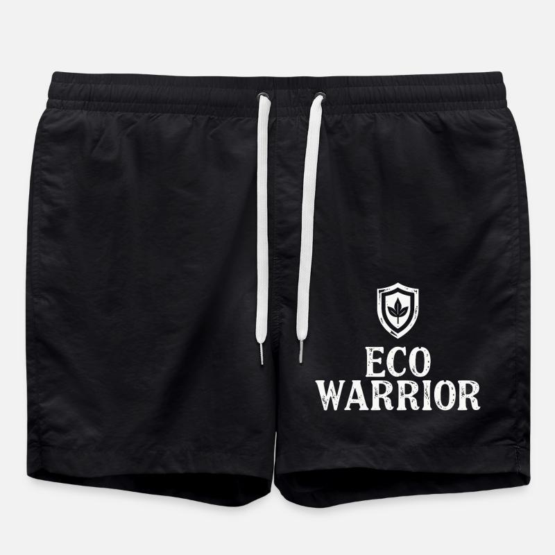 Eco Warrior Naturschutz Umweltschutz - Badeshorts - Schwarz