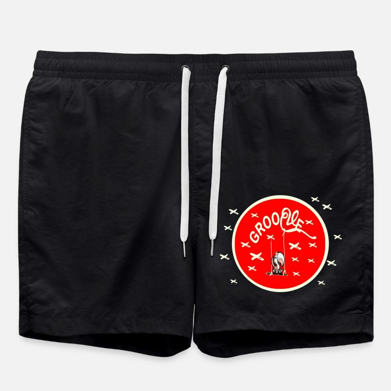 Groovy Bird - Swim Trunks - black