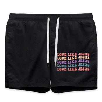 Love Like Jesus - Swim Trunks - black - Front - AI Model Male 185 light (185cm)