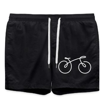 Bicycle Wheel Bike (Color Changeable Personalize) - Swim Trunks - black - Front - AI Model Male 185 light (185cm)