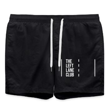 the left lane club - Badeshorts - Schwarz - Vorne - AI Model Male 185 light (185cm)
