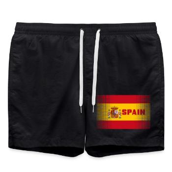Espagne Espana pavillon espagnol - Short de bain - noir - Devant - AI Model Male 185 light (185cm)