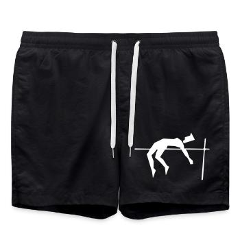 Saut en hauteur - design - Short de bain - noir - Devant - AI Model Male 185 light (185cm)