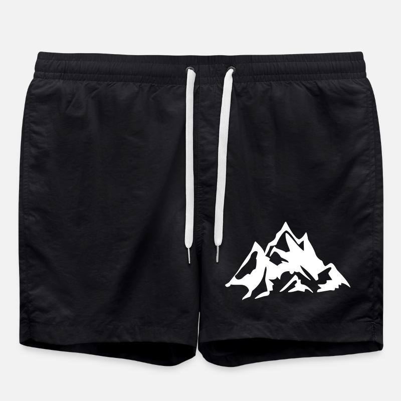 Mountains - Mountains - Swim Trunks - black