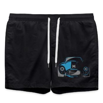 sports car cobra V8 musclecars oldtimer car - Swim Trunks - black - Front - AI Model Male 185 light (185cm)