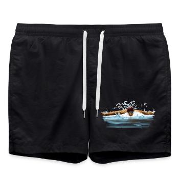 Schwimmer - Badeshorts - Schwarz - Vorne - AI Model Male 185 light (185cm)