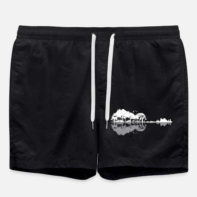 Guitar Nature Life - Swim Trunks - black