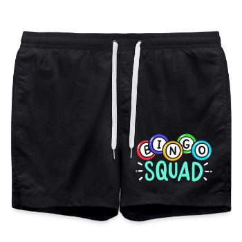 Bingo Sqad Game - Swim Trunks - black - Front - AI Model Male 185 light (185cm)