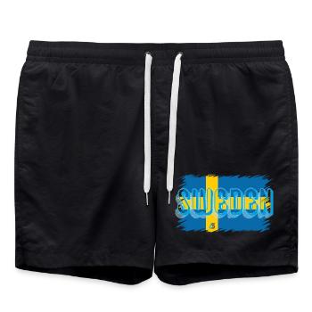 Suède - Short de bain - noir - Devant - AI Model Male 185 light (185cm)