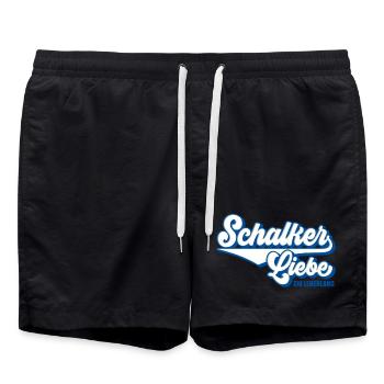 Schalker Liebe | Gelsenkirchen Schalke Geschenk - Badeshorts - Schwarz - Vorne - AI Model Male 185 light (185cm)