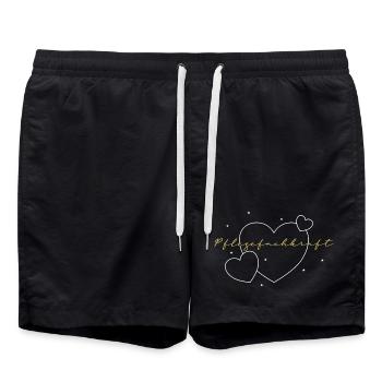 Pflege Herz Fachkraft Liebe - Badeshorts - Schwarz - Vorne - AI Model Male 185 light (185cm)