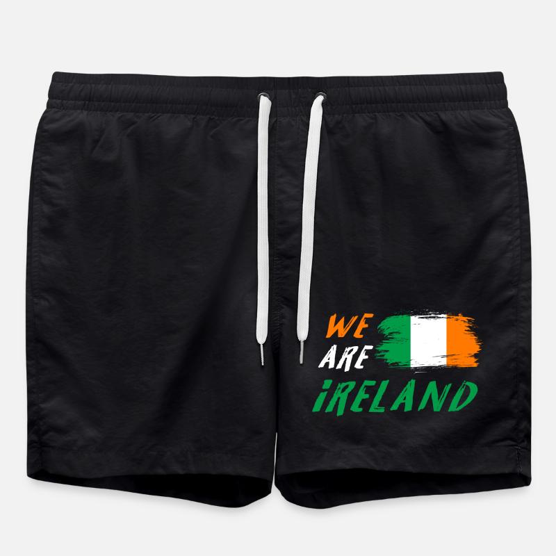 we are Ireland flags design - Swim Trunks - black