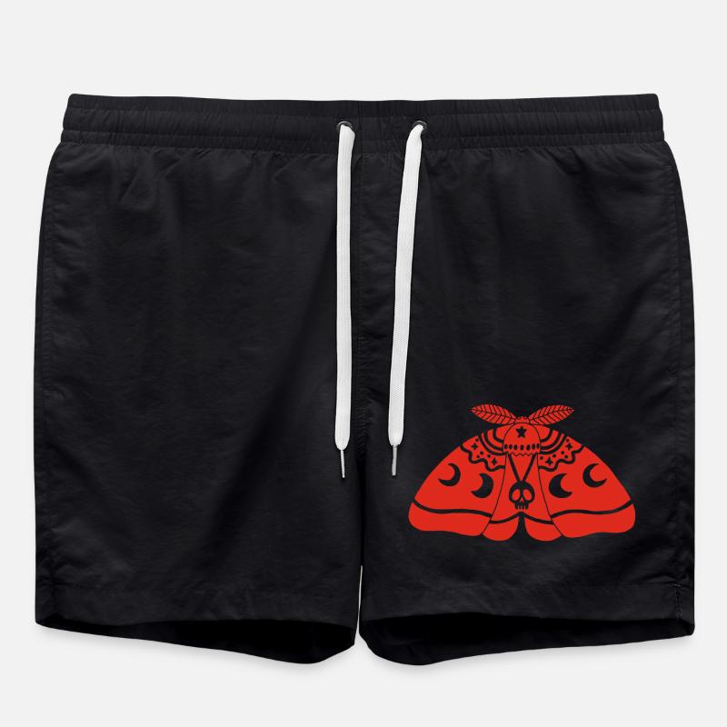 Rote Motte - Badeshorts - Schwarz