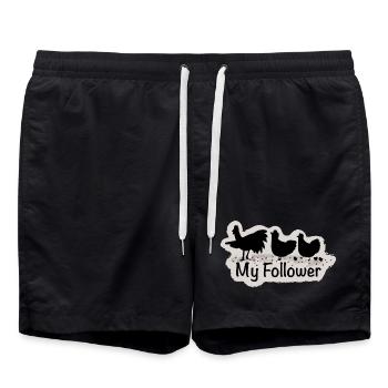 My Follower - Badeshorts - Schwarz - Vorne - AI Model Male 185 light (185cm)