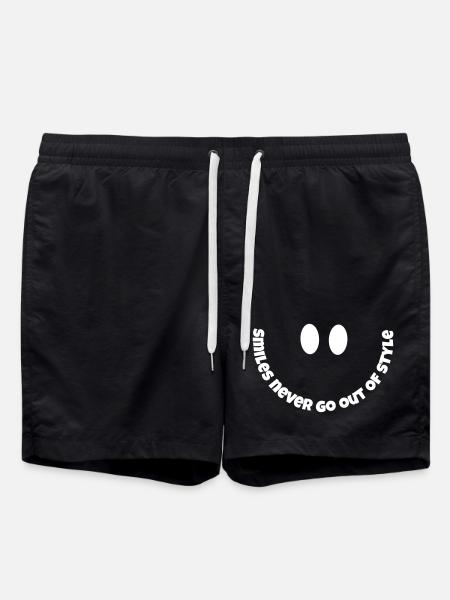 smiles never go out of style - Swim Trunks - black