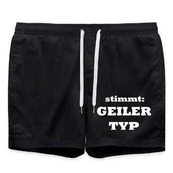 Du hast vollkommen recht: das ist ein geiler Typ - Badeshorts - Schwarz - Vorne - AI Model Male 185 light (185cm)