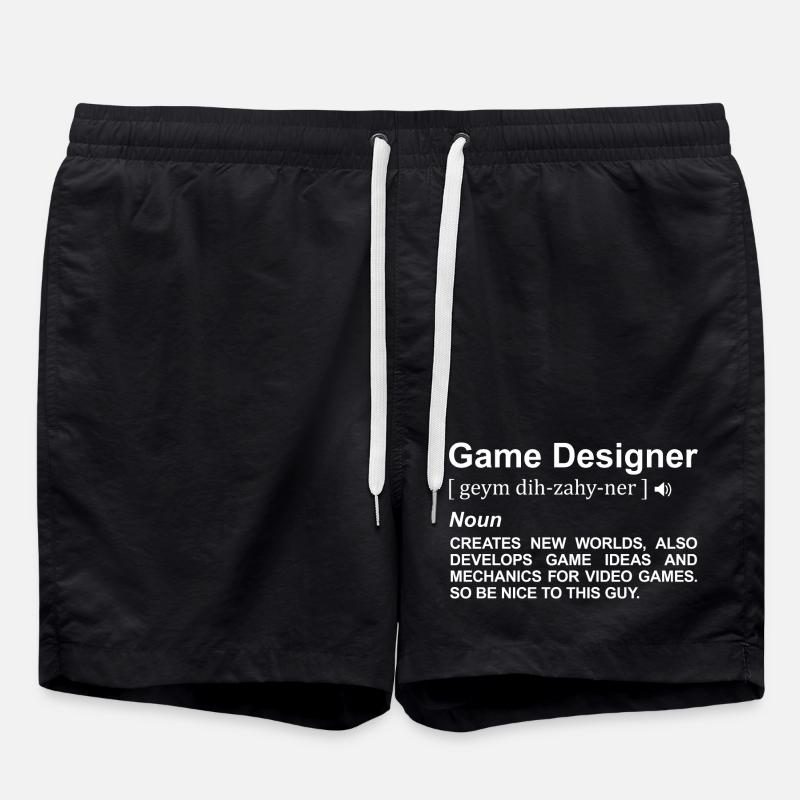 Game Designer Meaning - Swim Trunks - black