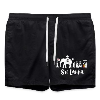 Kandy Esala Perahera Sri Lanka - Dalada Perahara - Short de bain - noir - Devant - AI Model Male 185 light (185cm)