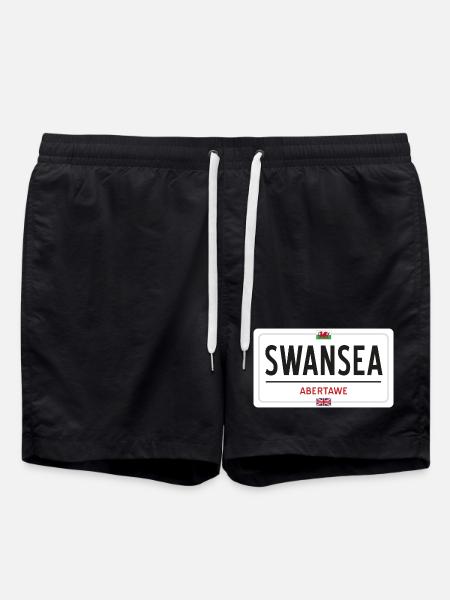 Swansea town sign - Swim Trunks - black