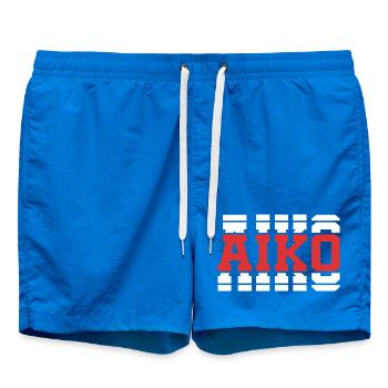 Aiko t-shirt t-shirt gift idea stacked text - Swim Trunks - cobalt blue - Front