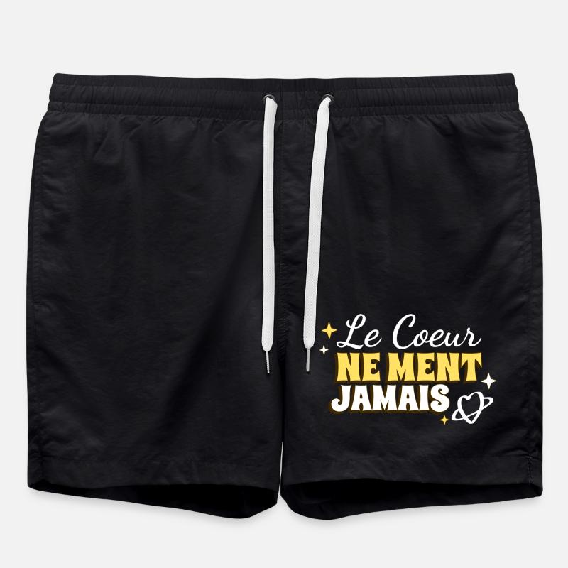 Das Herz lügt nie - Badeshorts - Schwarz